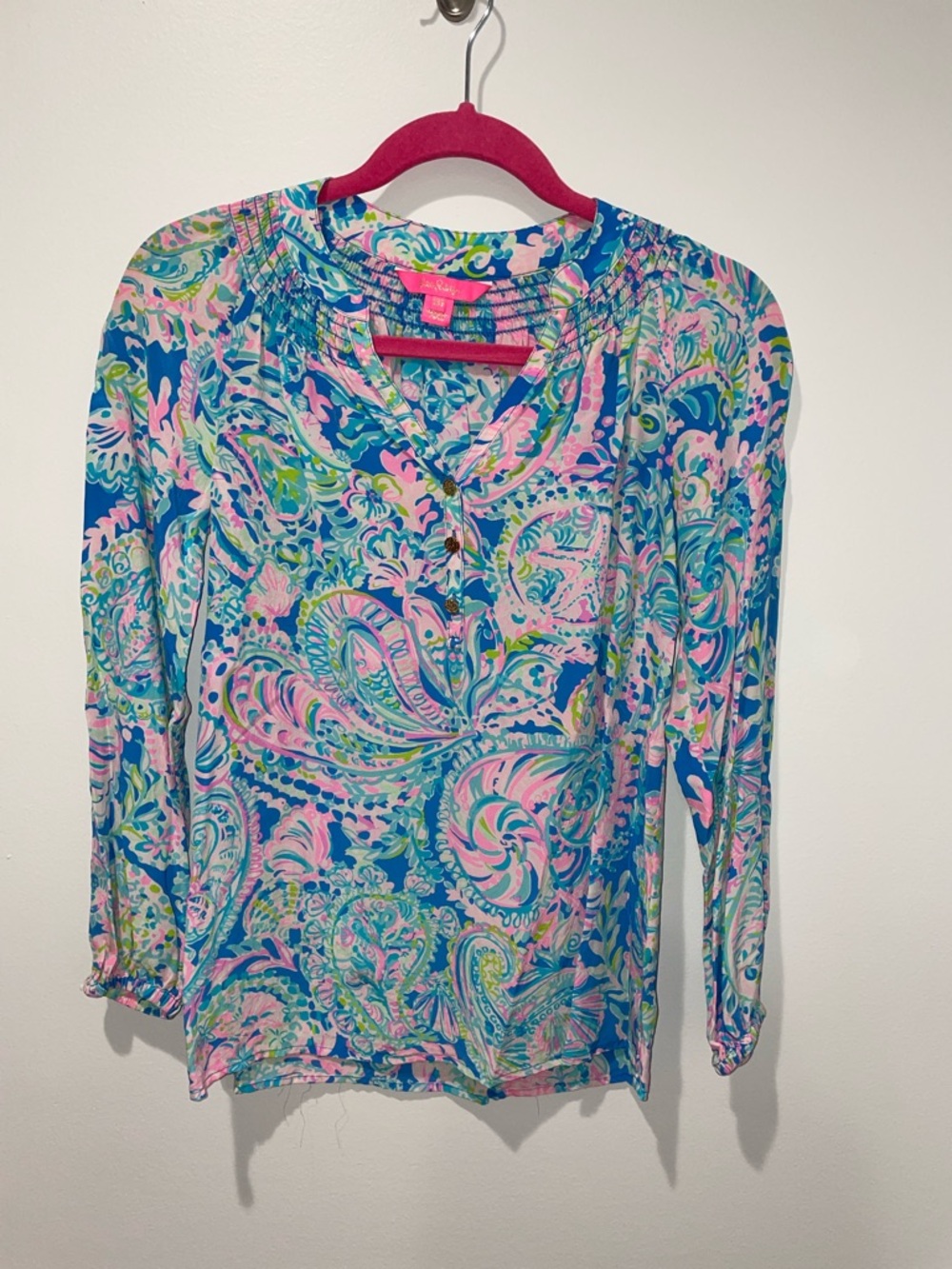 Lilly Pulitzer Elsa Long-Sleeve Women's Top - Blue & Pink